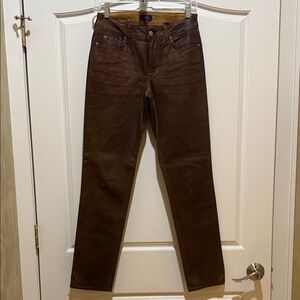 Not Your Daughter’s Jeans Brown Faux Leather Straight Leg Jeans